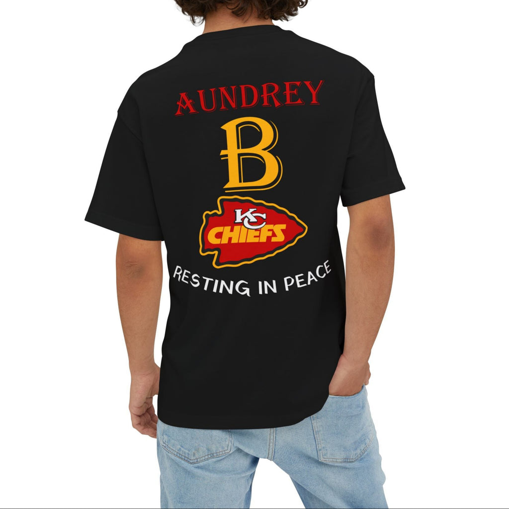 Stylish Graphic Tee in remembrance of Aundrey B #1 Chiefs Fans, Oversized Tribute Shirt, Comfy Casual Wear, Unique Memorial Gift, Unisex Fashion Top