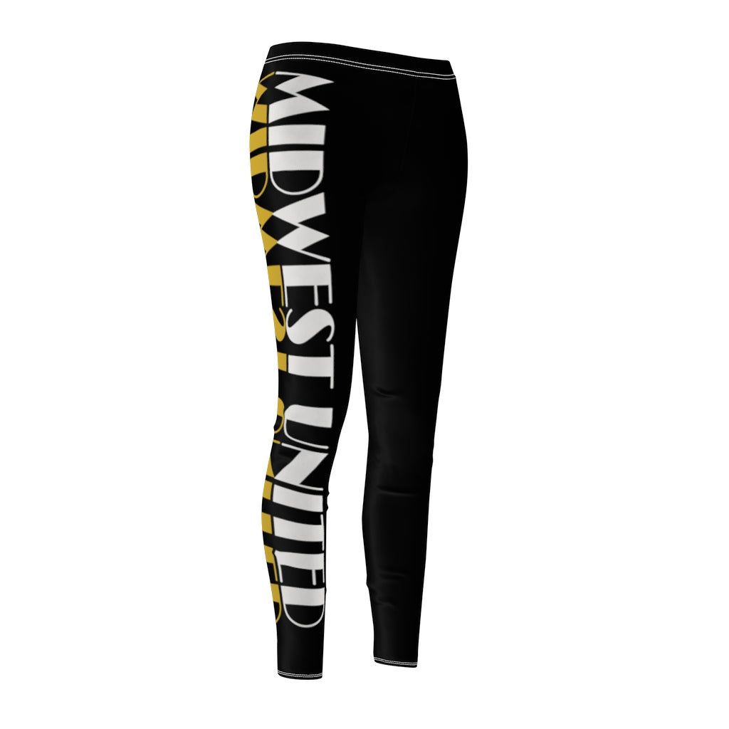 Midwest United Leggings Black (Gold and White)
